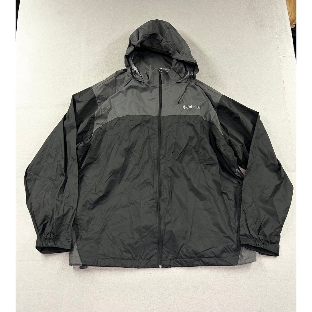 Columbia Men's Glennaker Lake Rain Jacket Mountain 1442362 Black Gray 3x